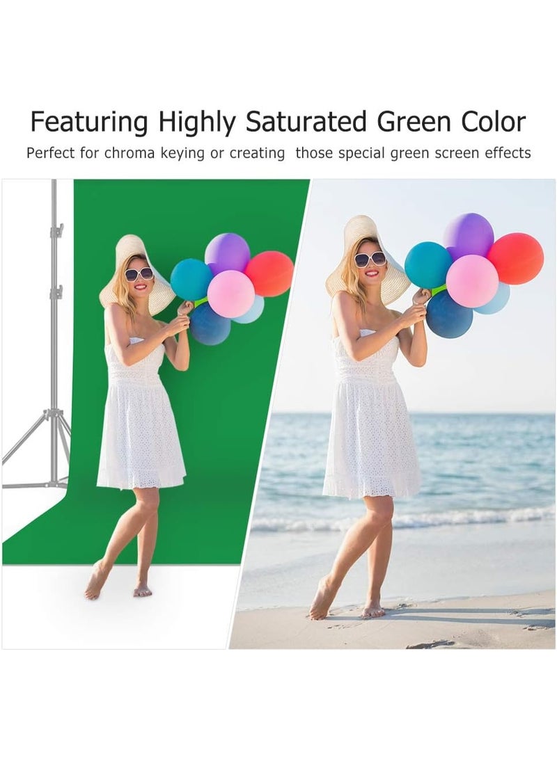 RATSAW 3M X 2M Green Backdrop for Photography Green Photo Background Screen Green Sheet for Photo Video Studio Photoshoot Zoom - Image 3